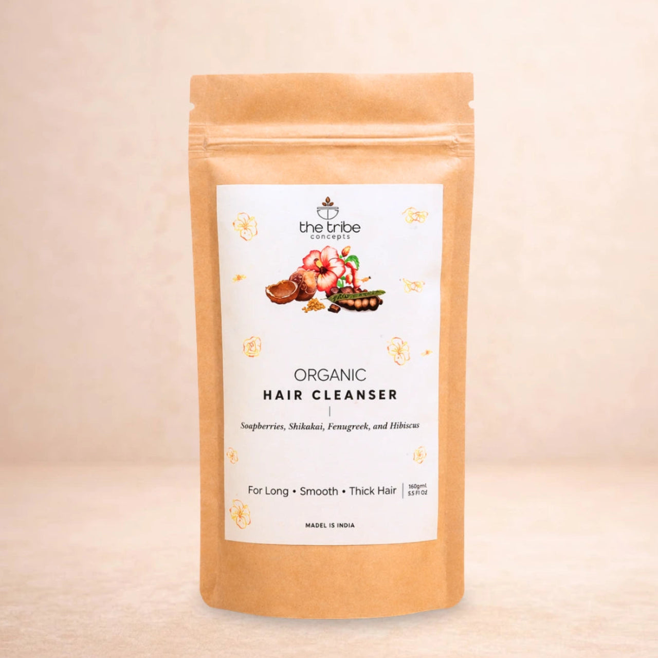 Organic Hair Cleanser - Natural Powdered Shikakai, Amla, Hibiscus Shampoo