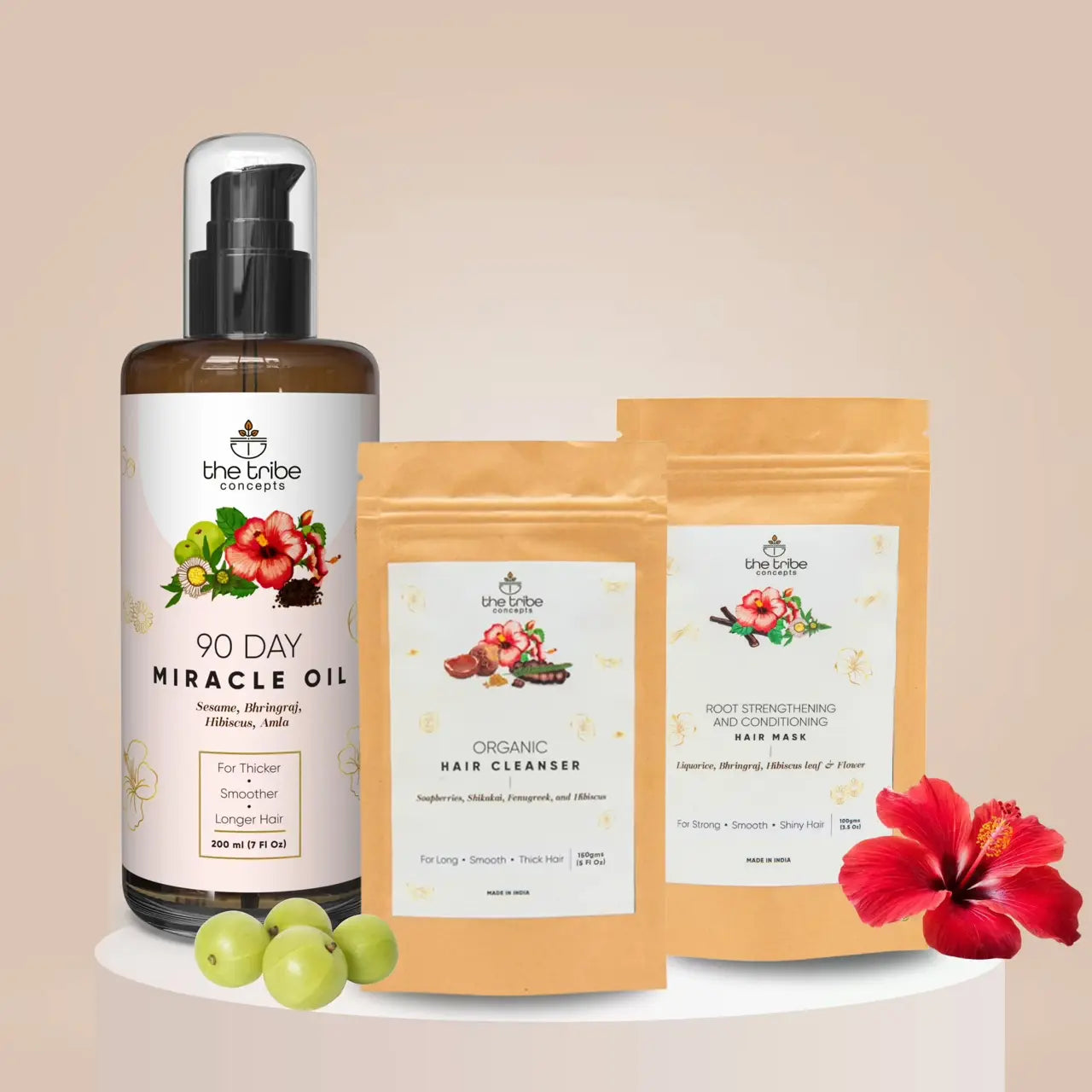 Hair Grow Kit - Bhringraj & Hibiscus for Strong Hair Growth