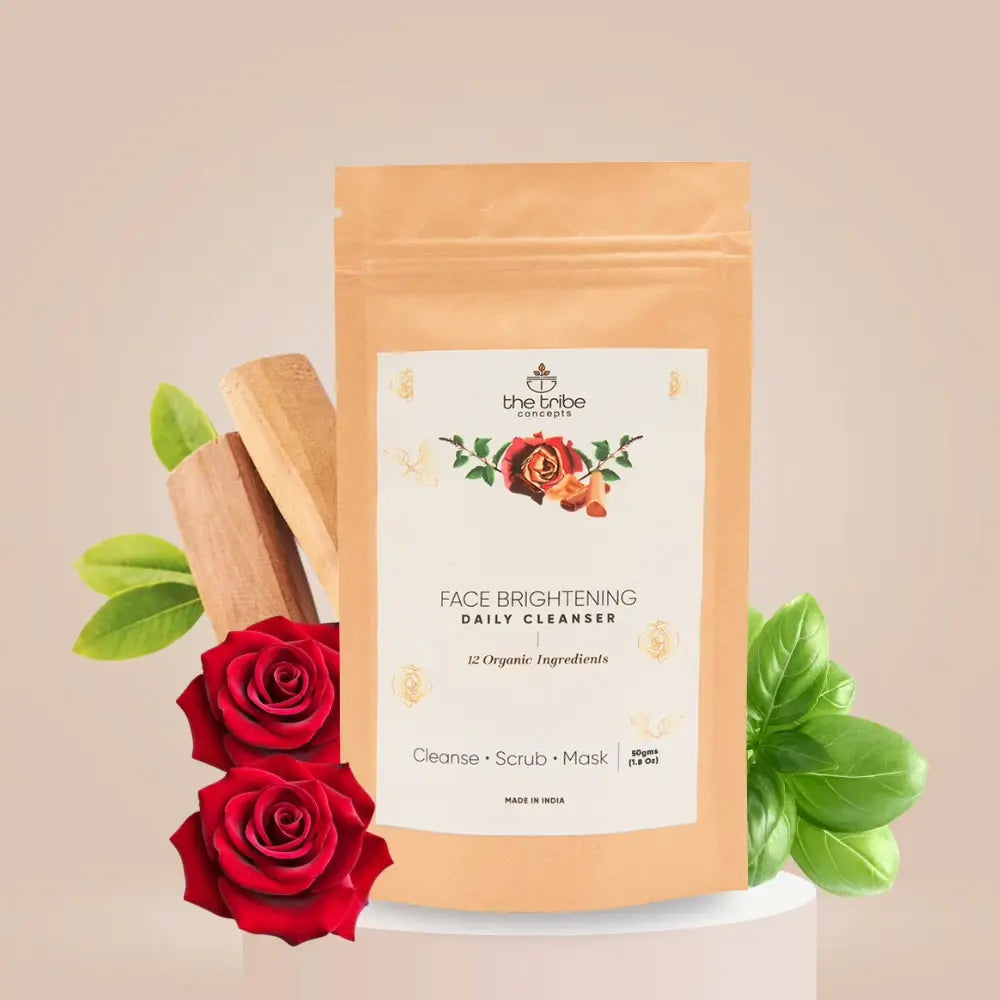 Face Brightening Daily Cleanser - Face wash with 12 organic herbs for Instant Brightening & Glow