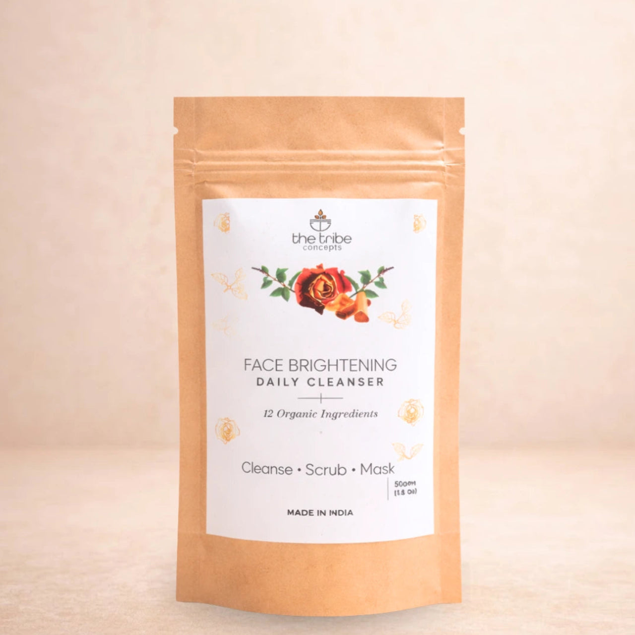 Face Brightening Daily Cleanser - Face wash with 12 organic herbs for Instant Brightening & Glow