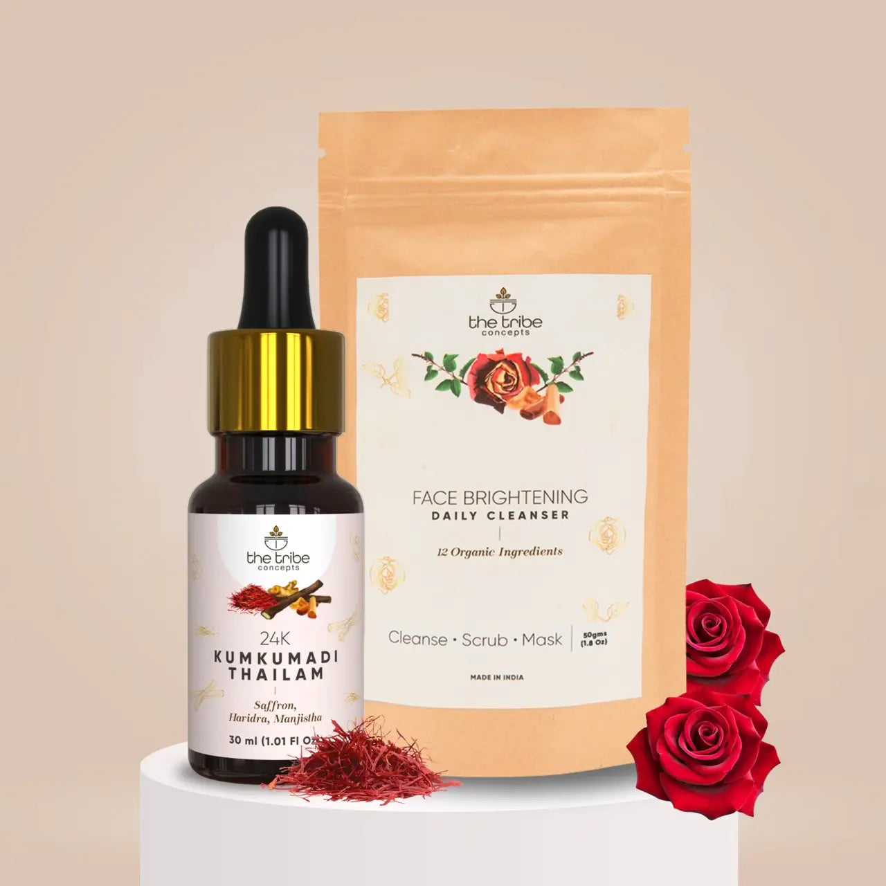 Face Brightening Kit - Saffron & Manjistha for Instant Brightening