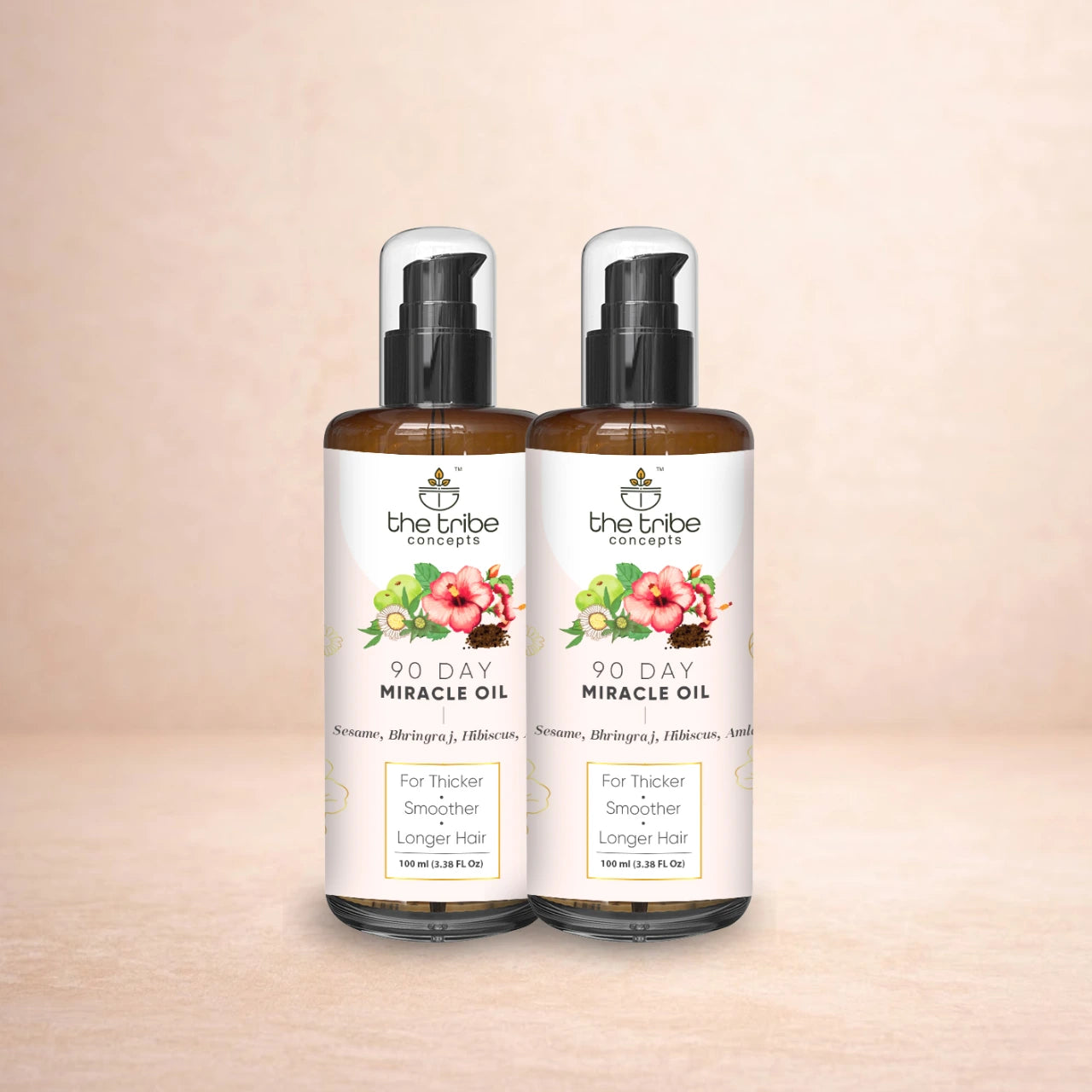 90 Day Miracle Hair Oil - Bhringraj, Amla, Hibiscus for Hairfall Control