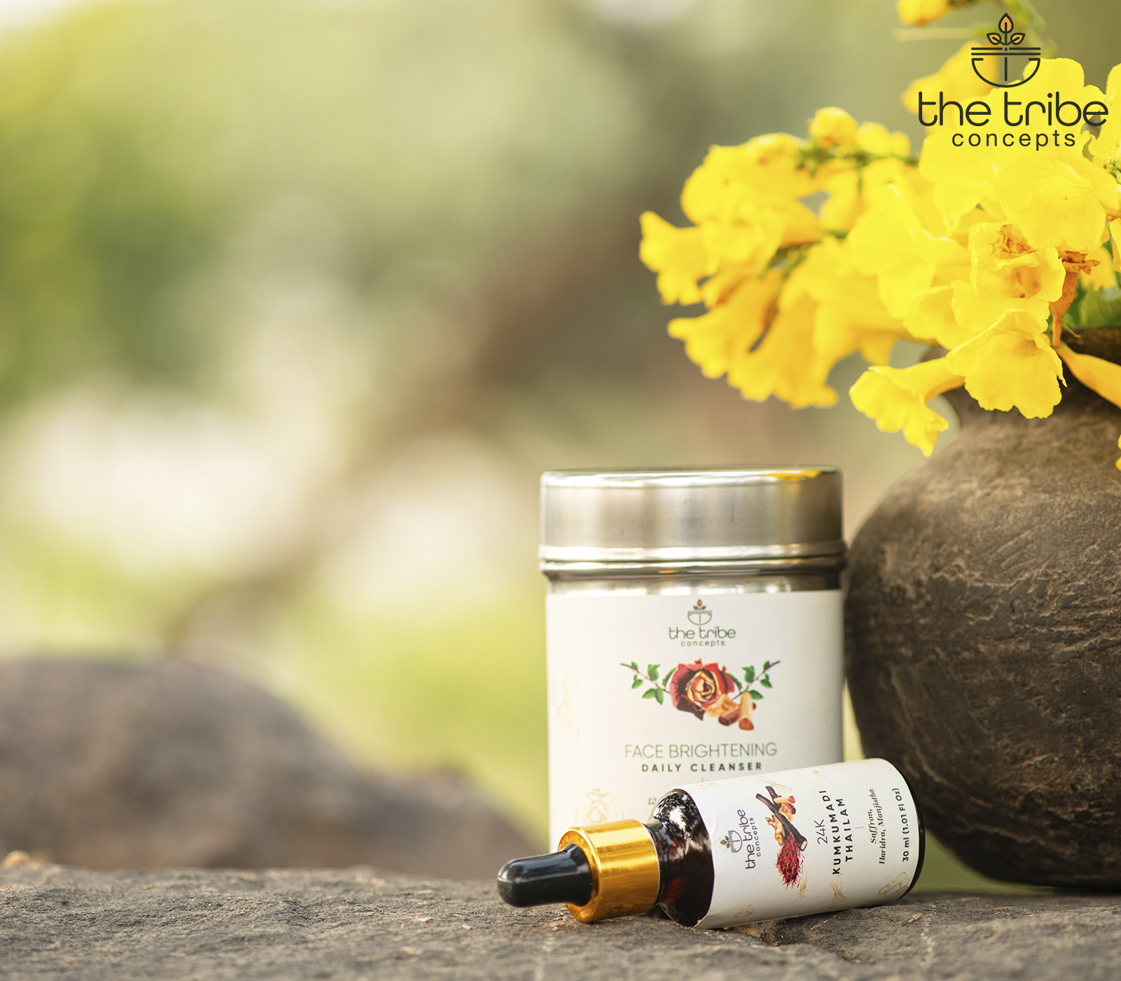 Face Brightening Kit, 24K Kumkumadi Thailam, Face Brightening Daily Cleanser