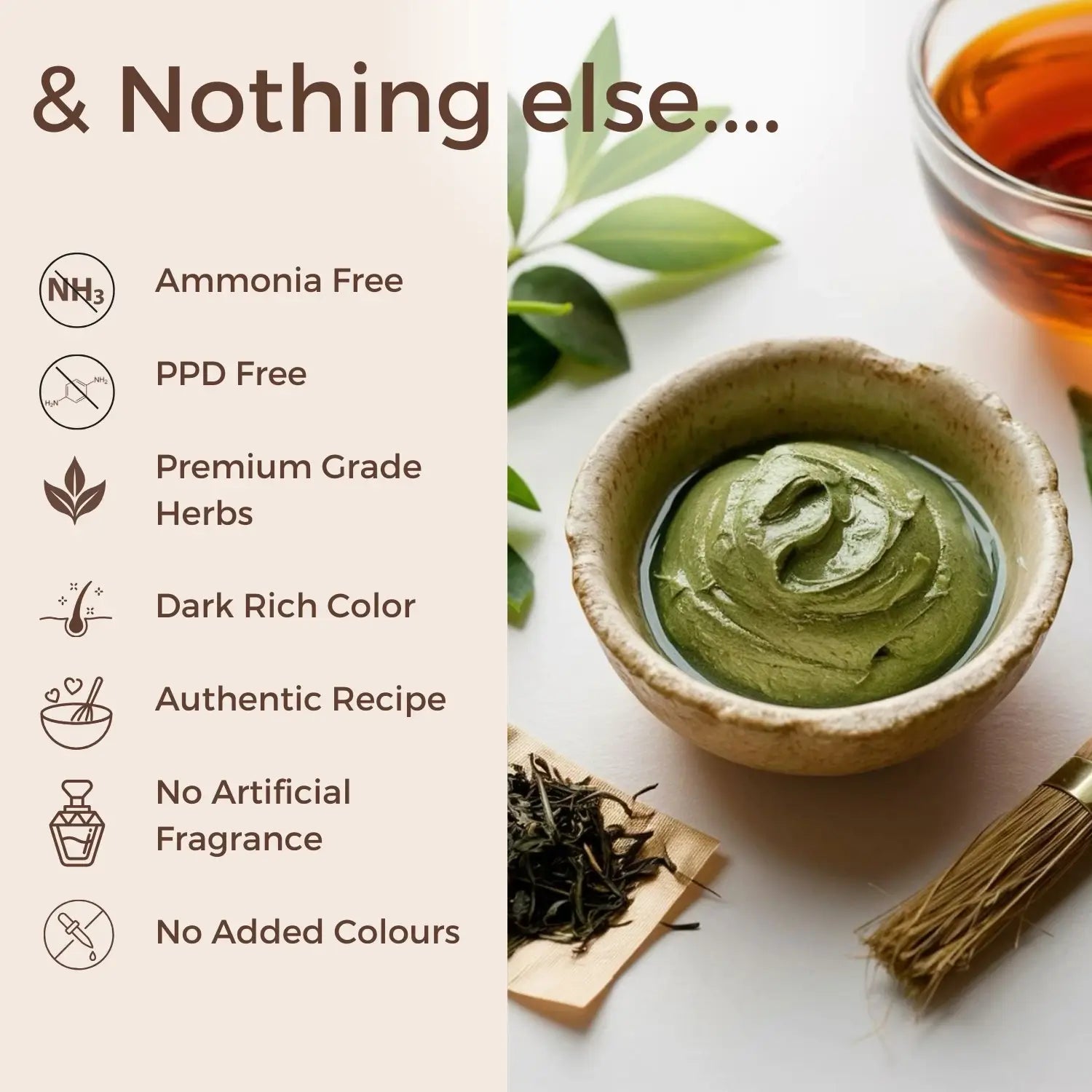 Hair Colour Kit - Herbal Hair Dye with Premium grade ingredients for Long Lasting Black Color