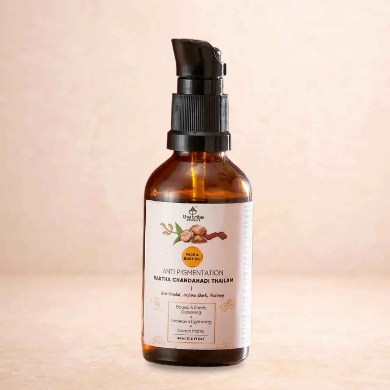 Anti-Pigmentation Raktha Chandanadi Thailam - Nutmeg & Arjuna Bark For Pigmentation & Tan Removal