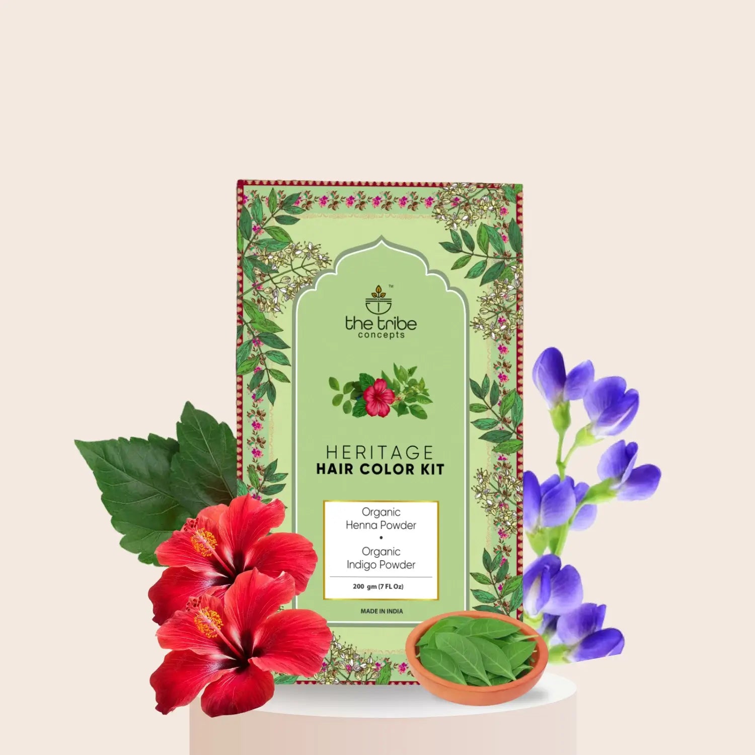 Hair Colour Kit - Herbal Hair Dye with Premium grade ingredients for Long Lasting Black Color