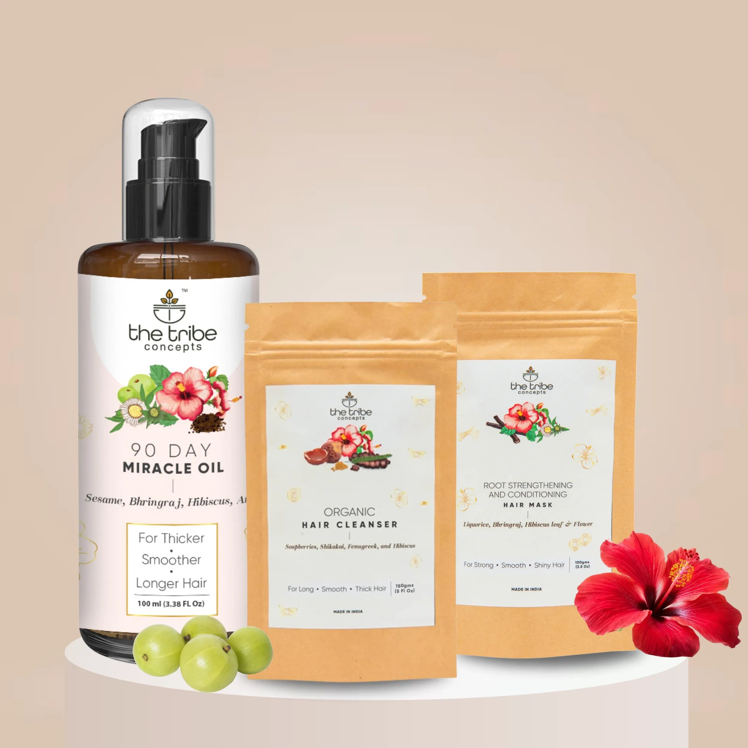 Hair Grow Kit - Bhringraj & Hibiscus for Strong Hair Growth