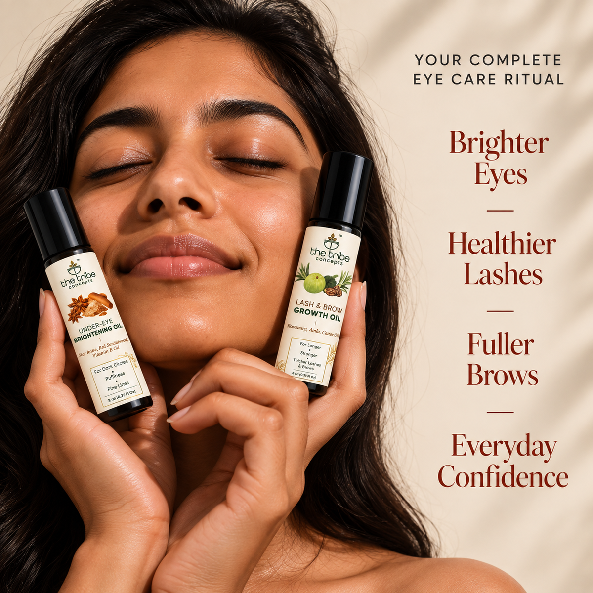 Ayurvedic Eye Care Duo for Under-Eyes, Lashes + Brows