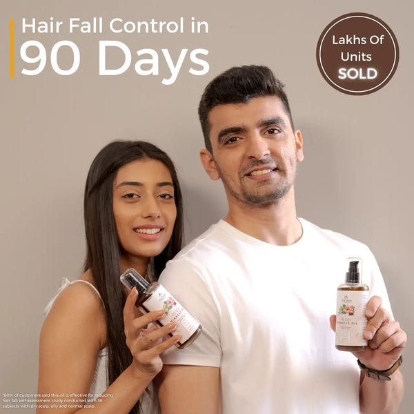 90 Day Miracle Hair Oil - Bhringraj, Amla, Hibiscus for Hairfall Control