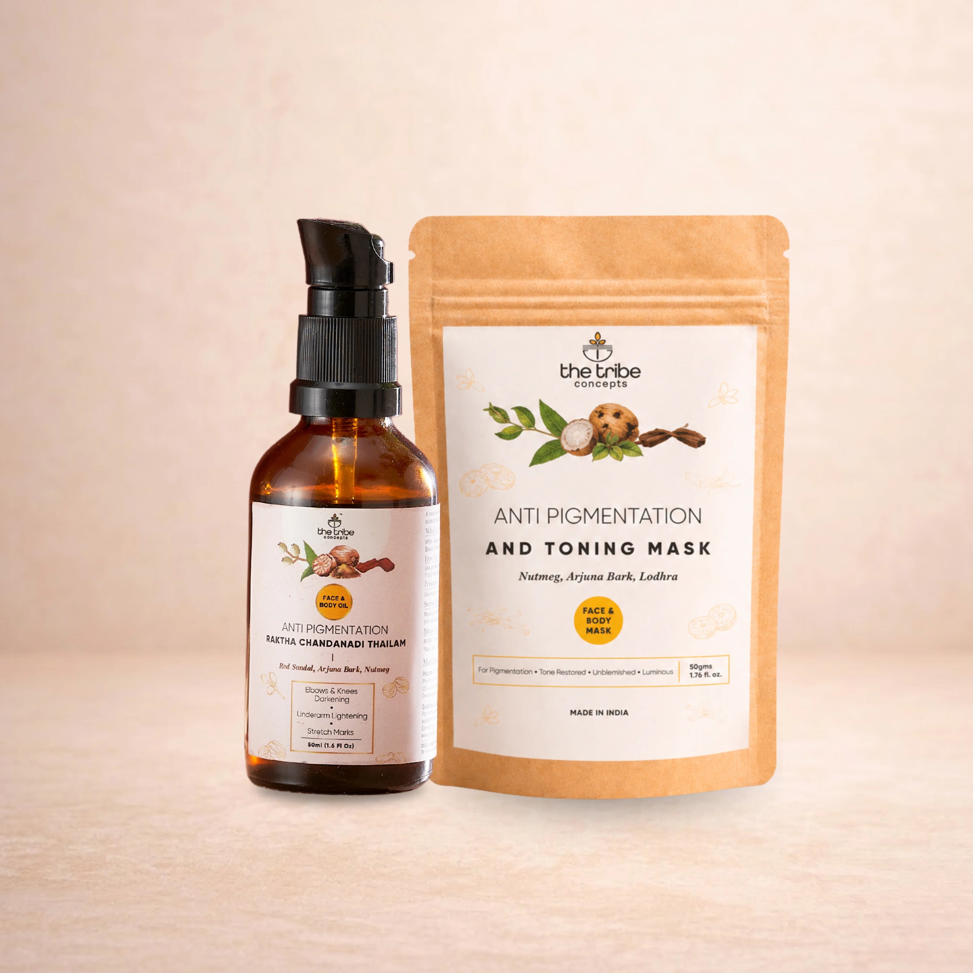 Anti-Pigmentation Kit - Nutmeg & Arjuna Bark for  Uneven Skin Tone