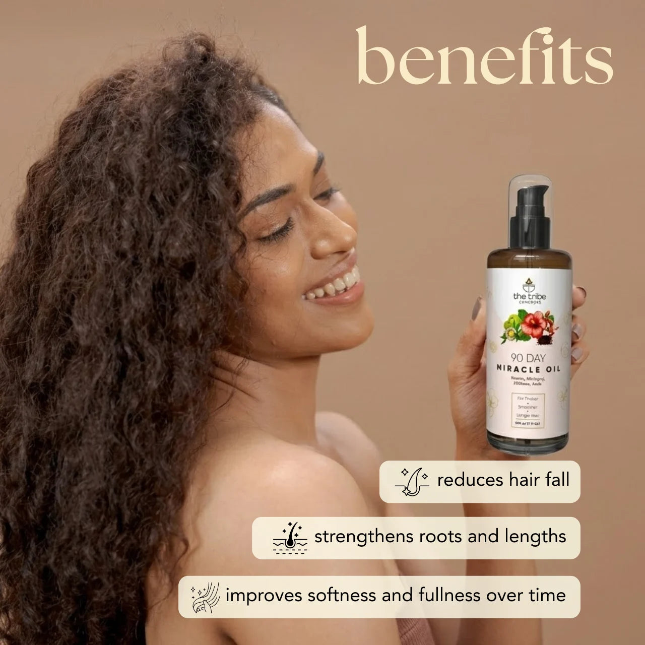 90 Day Miracle Hair Oil - Bhringraj, Amla, Hibiscus for Hairfall Control