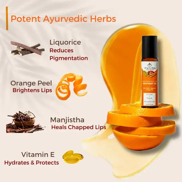 Nourishing Lip Treatment Oil - Orange Peel & Manjistha to reduce Lip Pigmentation