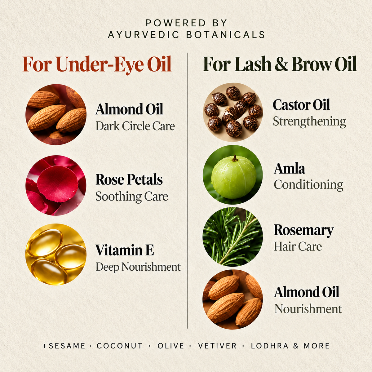 Ayurvedic Eye Care Duo for Under-Eyes, Lashes + Brows