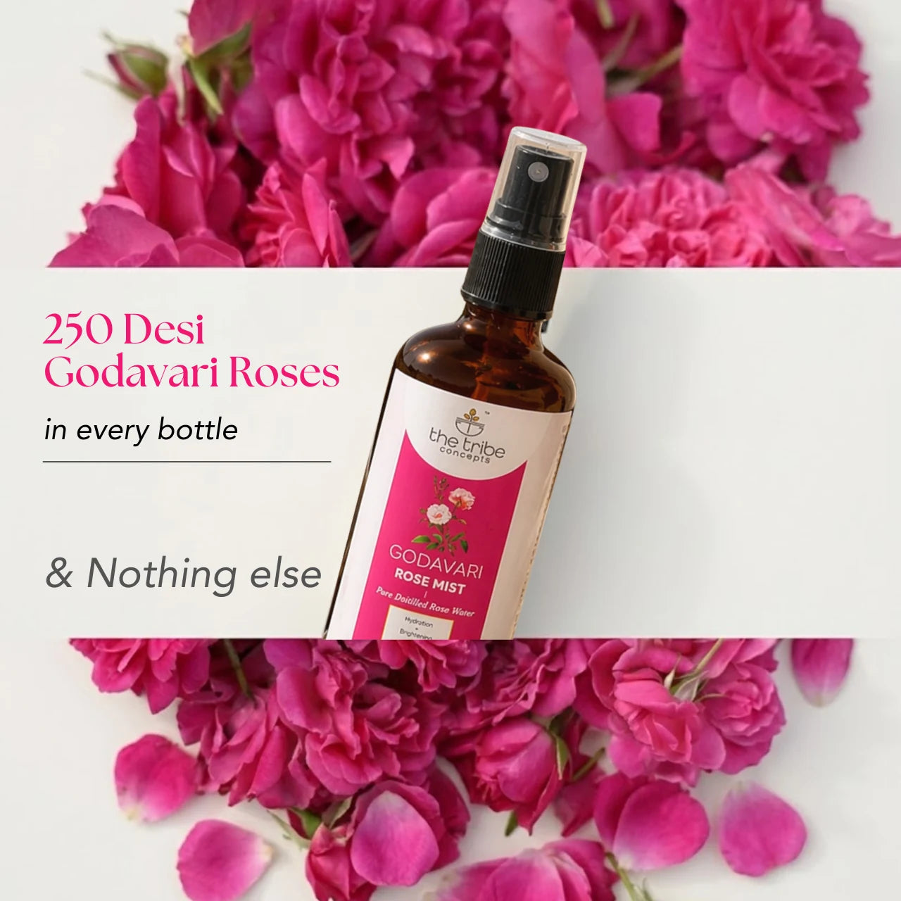 Godavari Rose Mist - 100% Pure Steam Distilled Facial Toner