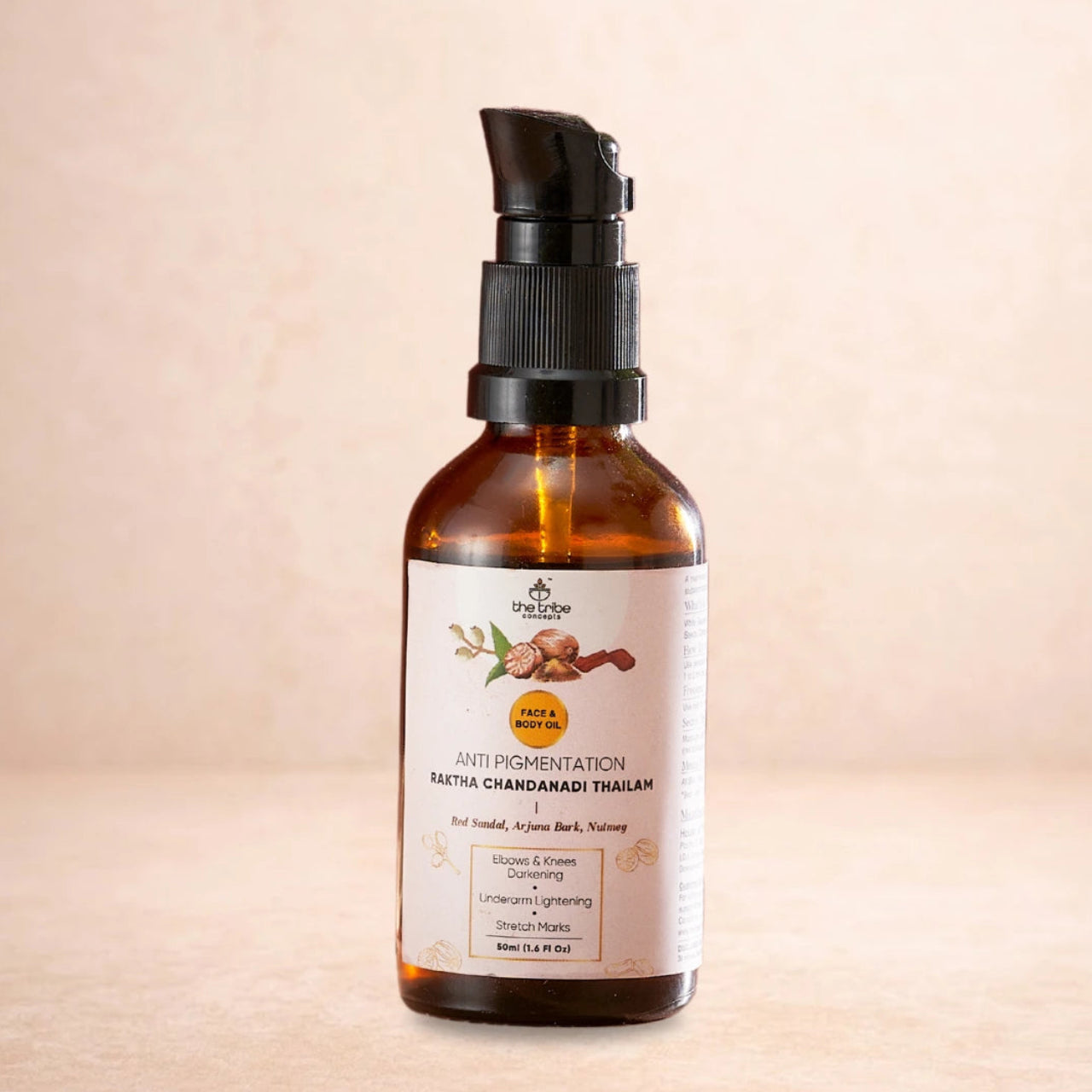 Anti-Pigmentation Raktha Chandanadi Thailam - Nutmeg & Arjuna Bark For Pigmentation & Tan Removal