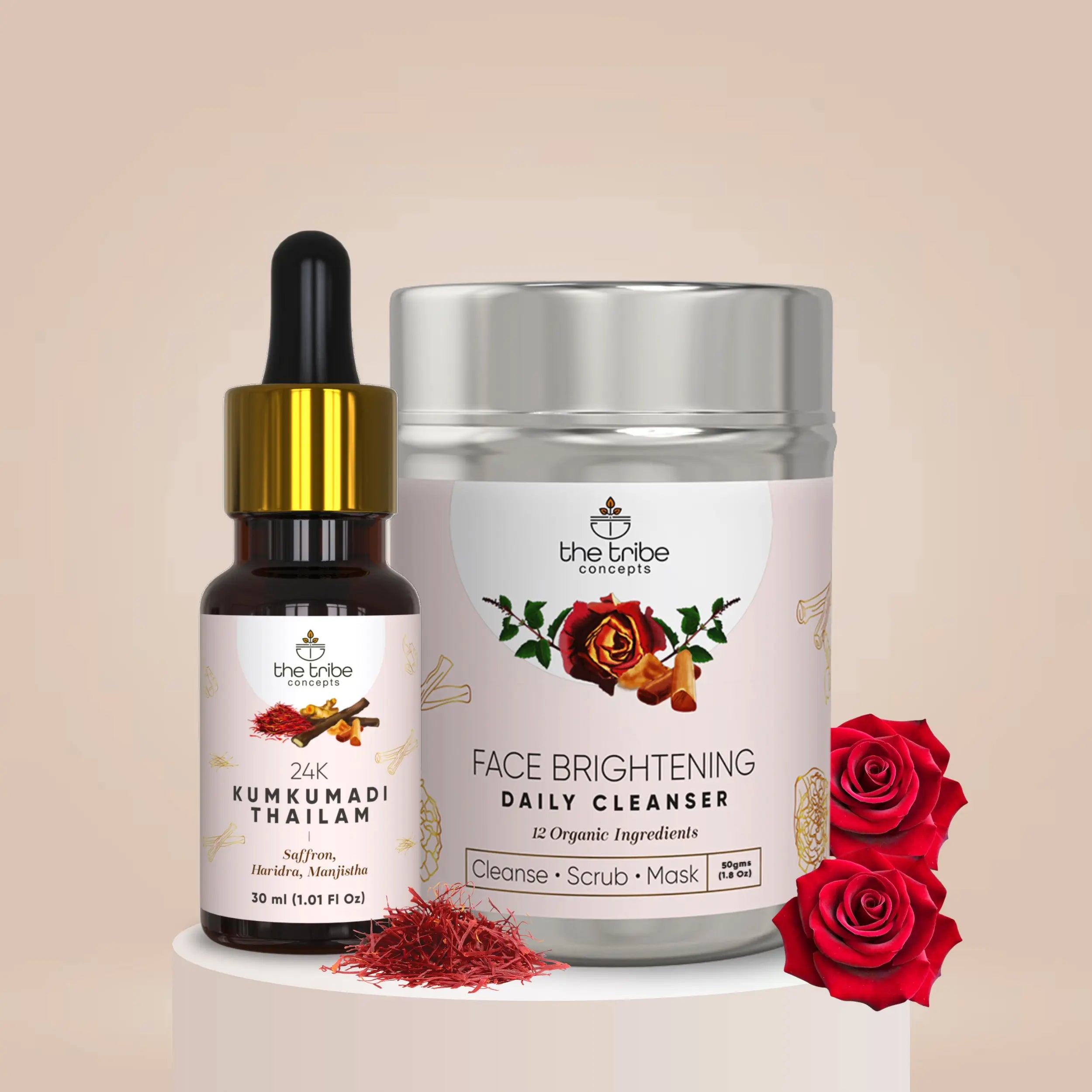Face Brightening Kit - Saffron & Manjistha for Instant Brightening